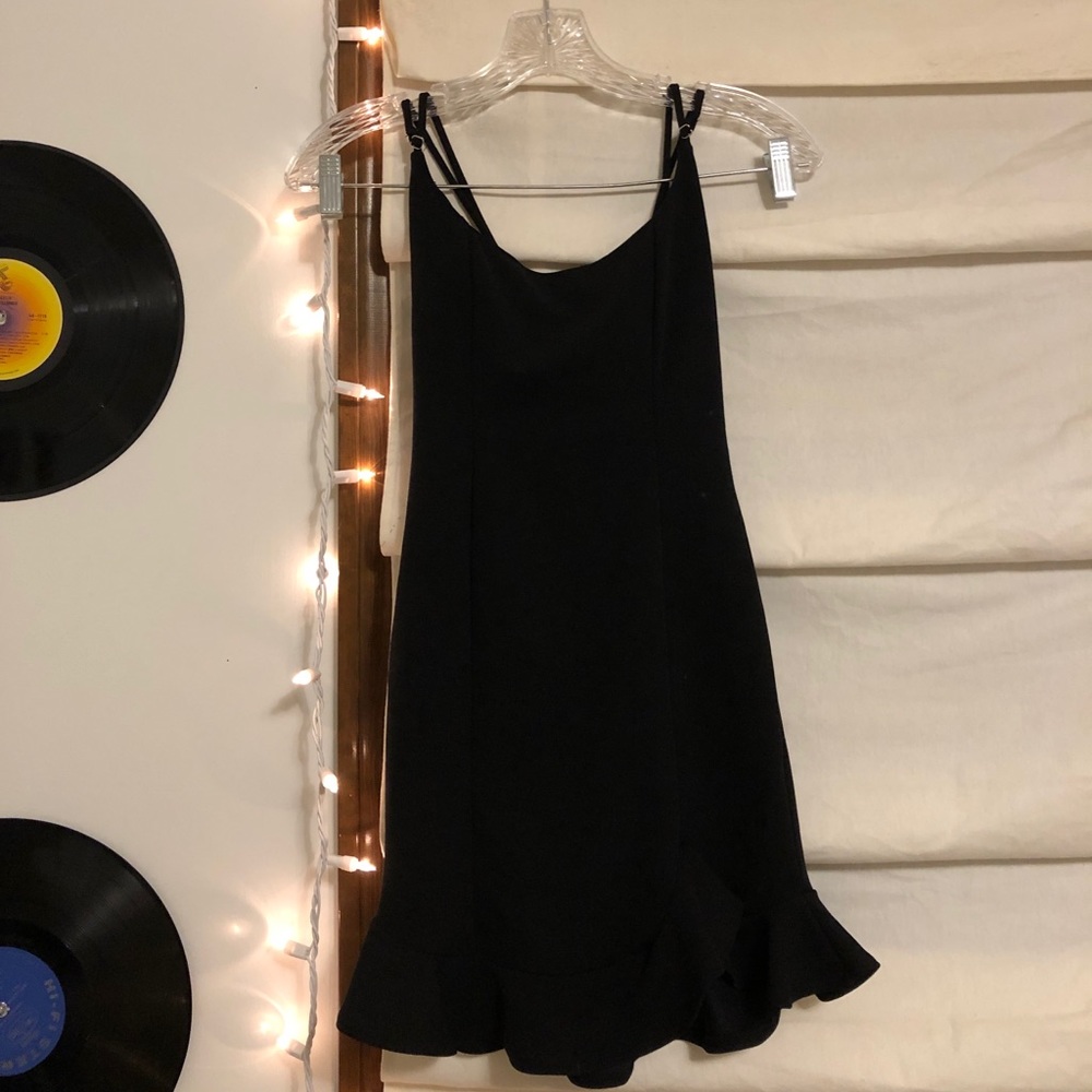 black mini dress